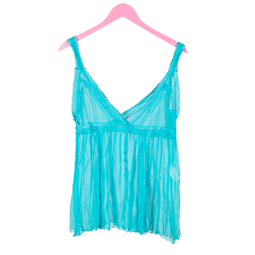 Philosophy Di Alberta Ferretti Top Women size L Dark Turquoise